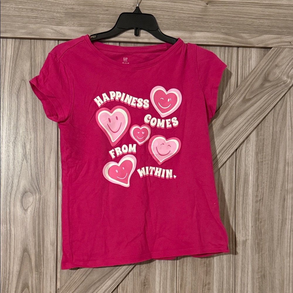GAP Kids Pink Heart Graphic Tee